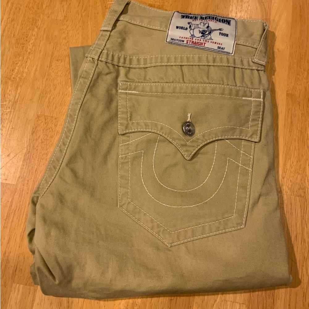 True Religion Khaki Straight Jeans